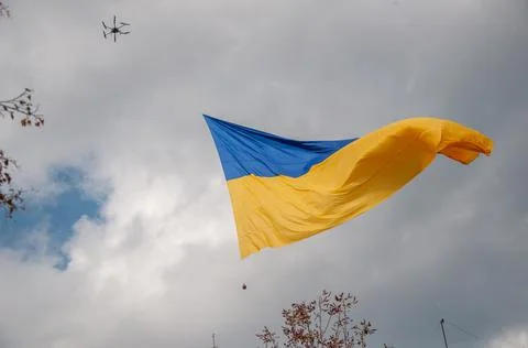 Ukrainian flag Stock Photos