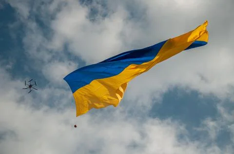 Ukrainian flag Stock Photos