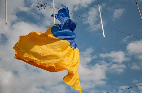Ukrainian flag Stock Photos