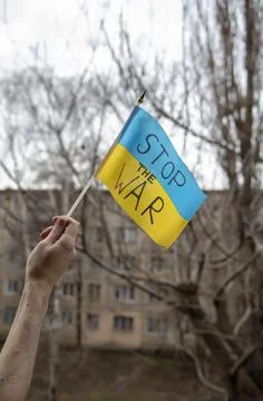 Ukrainian flag 스톡 사진
