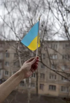 Ukrainian flag 스톡 사진