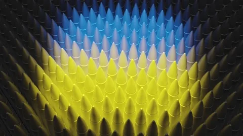 Ukrainian Flag Scrolling Over Bullets 4k Seamless Looping Background Stock Footage 185154431