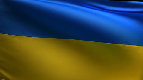 Ukrainian flag. Seamless loop, alpha channel Stock Footage 34737366