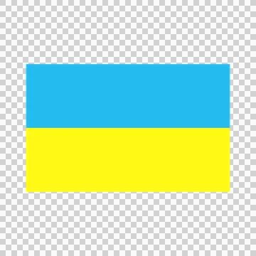 Ukrainian flag on transparent background. Stock Illustration