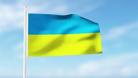 Ukrainian flag waving in the wind. Stock Footage 297279858