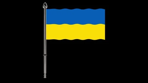 Ukrainian flag waving in the wind. Stock Footage 340324186