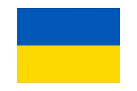 Ukrainian flag on a white background Stock Illustration