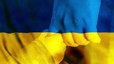 Ukrainian flag in the wind Stock Footage 194579185