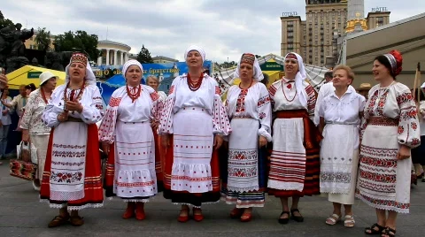 Ukrainian folk song Stock Footage