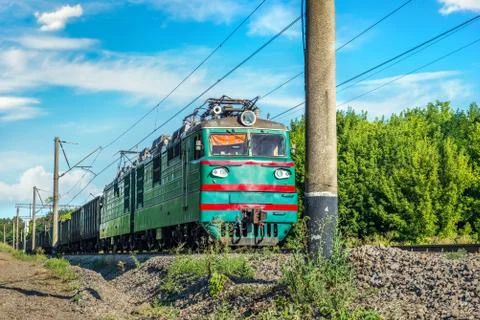 Ukrainian freight train Stock Photos