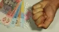 Ukrainian Hryvna UAH, Counting Drugs and Money, Health Care, Colorful Pills HD Footage