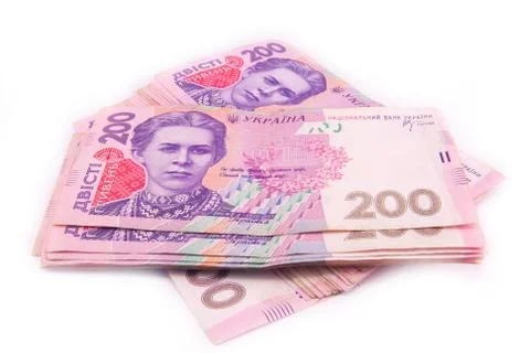 Ukrainian hryvnia close up Stock Photos