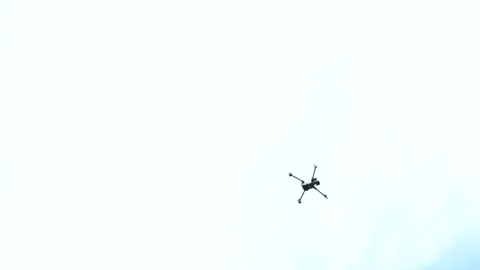 Ukrainian intelligence officer is preparing to launch a drone Stock Footage 219199270
