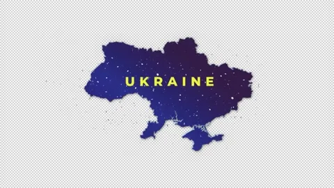 Ukrainian Map Animation Alpha Channel Stock Footage 171528264