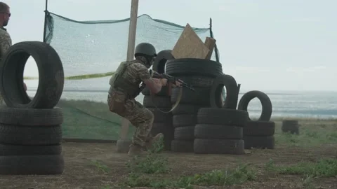 Ukrainian millitary training Stock Footage 202513840