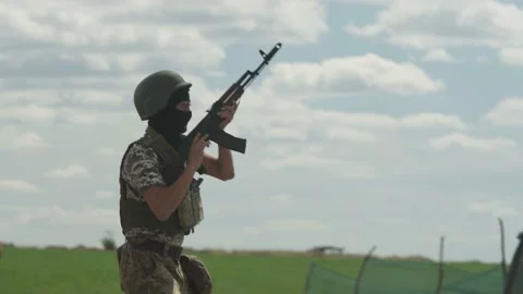 Ukrainian millitary training Stock Footage 202514127