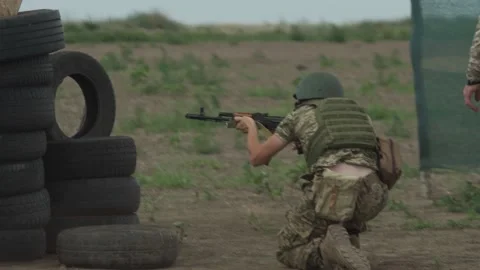 Ukrainian millitary training Stock Footage 202514221