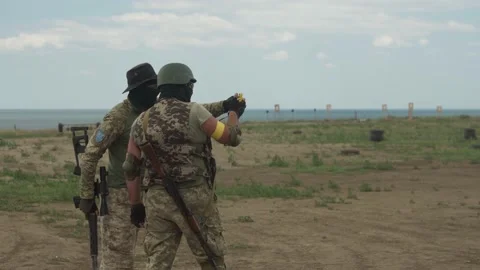 Ukrainian millitary training Stock Footage 202514854