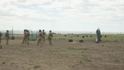 Ukrainian millitary training Stock Footage 202515054