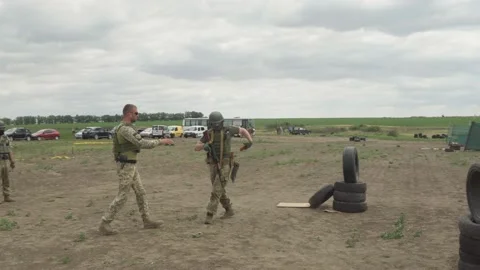 Ukrainian millitary training Stock Footage 202516415