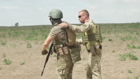 Ukrainian millitary training Stock Footage 202516464