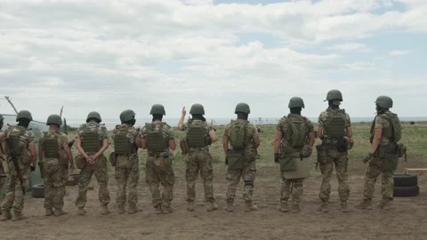 Ukrainian millitary training Stock Footage 202516926
