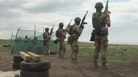 Ukrainian millitary training Stock Footage 202517321