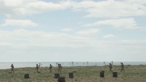 Ukrainian millitary training Stock Footage 202517599
