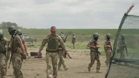 Ukrainian millitary training Stock Footage 202517617