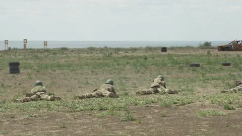 Ukrainian millitary training Stock Footage 202517860