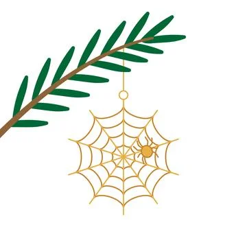 Ukrainian spider web decoration Stock Illustration
