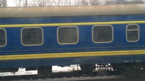 Ukrainian Train car Stock Footage 90724524