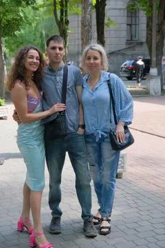 Ukrainian university students of different faculties celebrating graduation Stock Photos