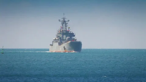 Ukrainian warship. Stock Footage 27139011