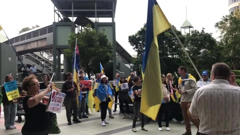 Ukrainians protest to Boycott Pepsi Video stock 172291905