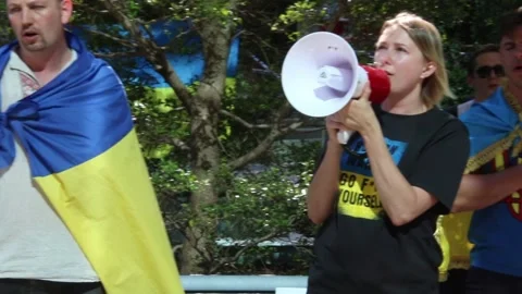 Ukrainians protest to Boycott Pepsi Stock Footage 182254948