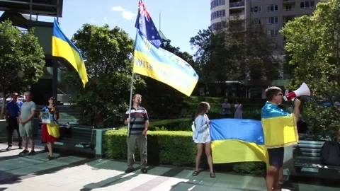 Ukrainians protest to Boycott Pepsi Stock-Footage 182260833
