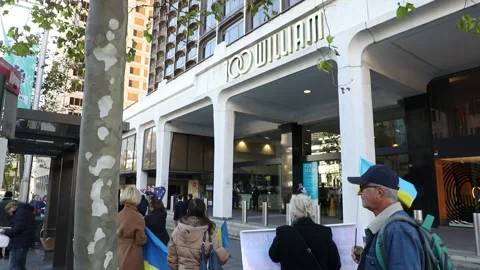 Ukrainians protest outside the German Consulate Видео 196784538