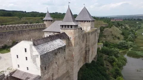 Ukrainу, Khotyn fortress. Stock Footage