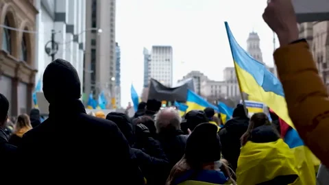 Ukranian march Stock Footage 176053306