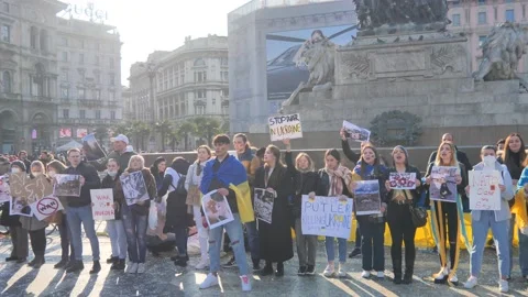 Ukranians peoples protest Stock Footage 171485823