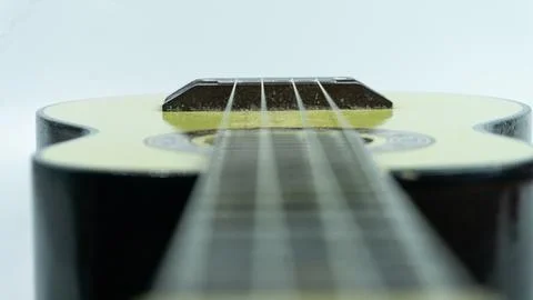 Ukulele with 4 strings on a white background Stock Photos