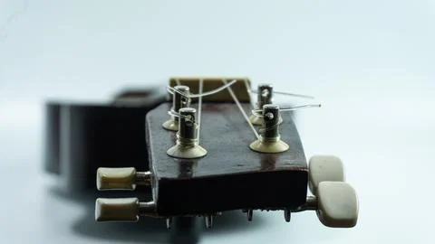 Ukulele with 4 strings on a white background Stock Photos