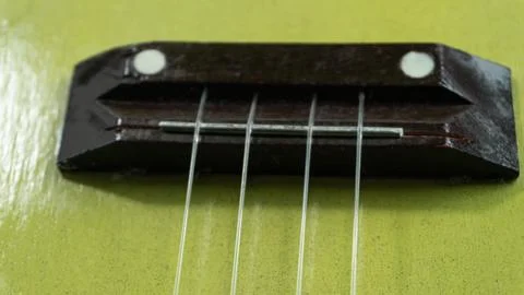 Ukulele with 4 strings on a white background Stock Photos