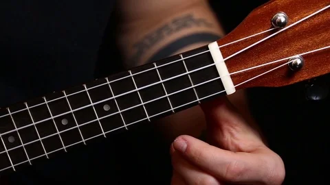 Ukulele basic chords 스톡 동영상 71753257