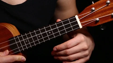 Ukulele basic chords 스톡 동영상 71753438