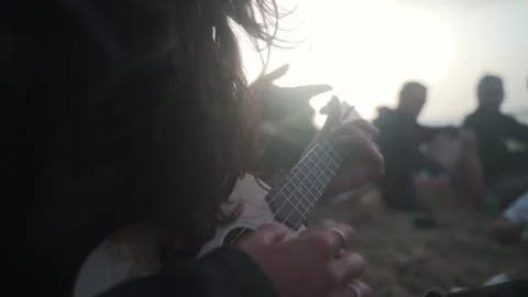 Ukulele beach Stock Footage 234729964