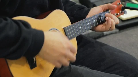 Ukulele guitar close up Stock Footage 103807029