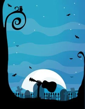 Ukulele Halloween Stock Illustration