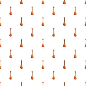 Ukulele instrument pattern creating musical seamless background Stock Illustration